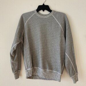 THE GREAT. HEATHERED GRAY CREW SWEATSHIRT SZ 0
